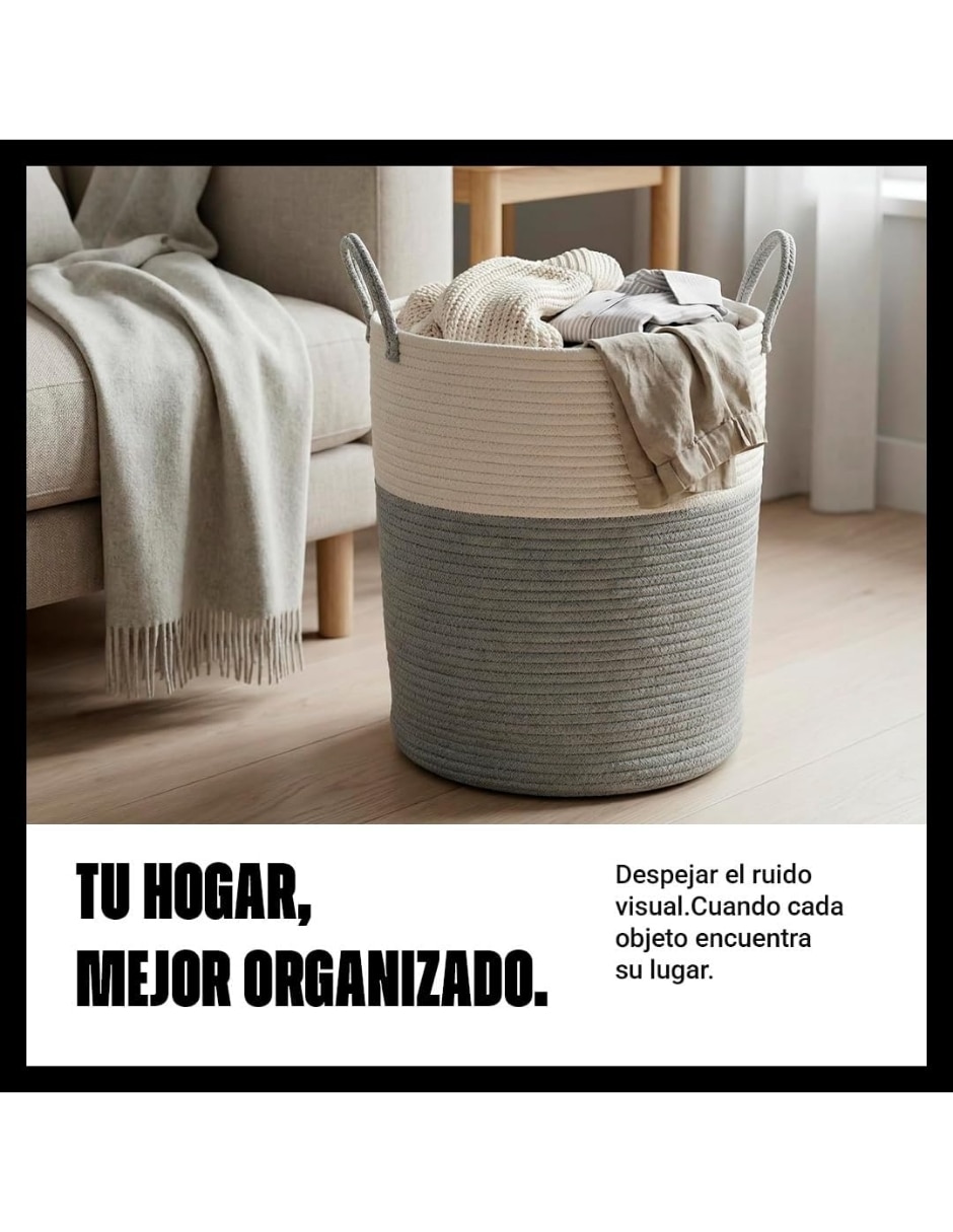 Cesto para ropa de algodón 7