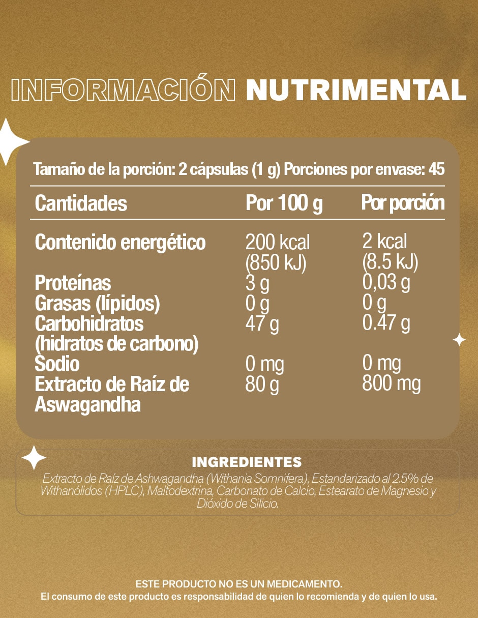 Nootrópico ashwagandha lemon cochella con ashwagandha