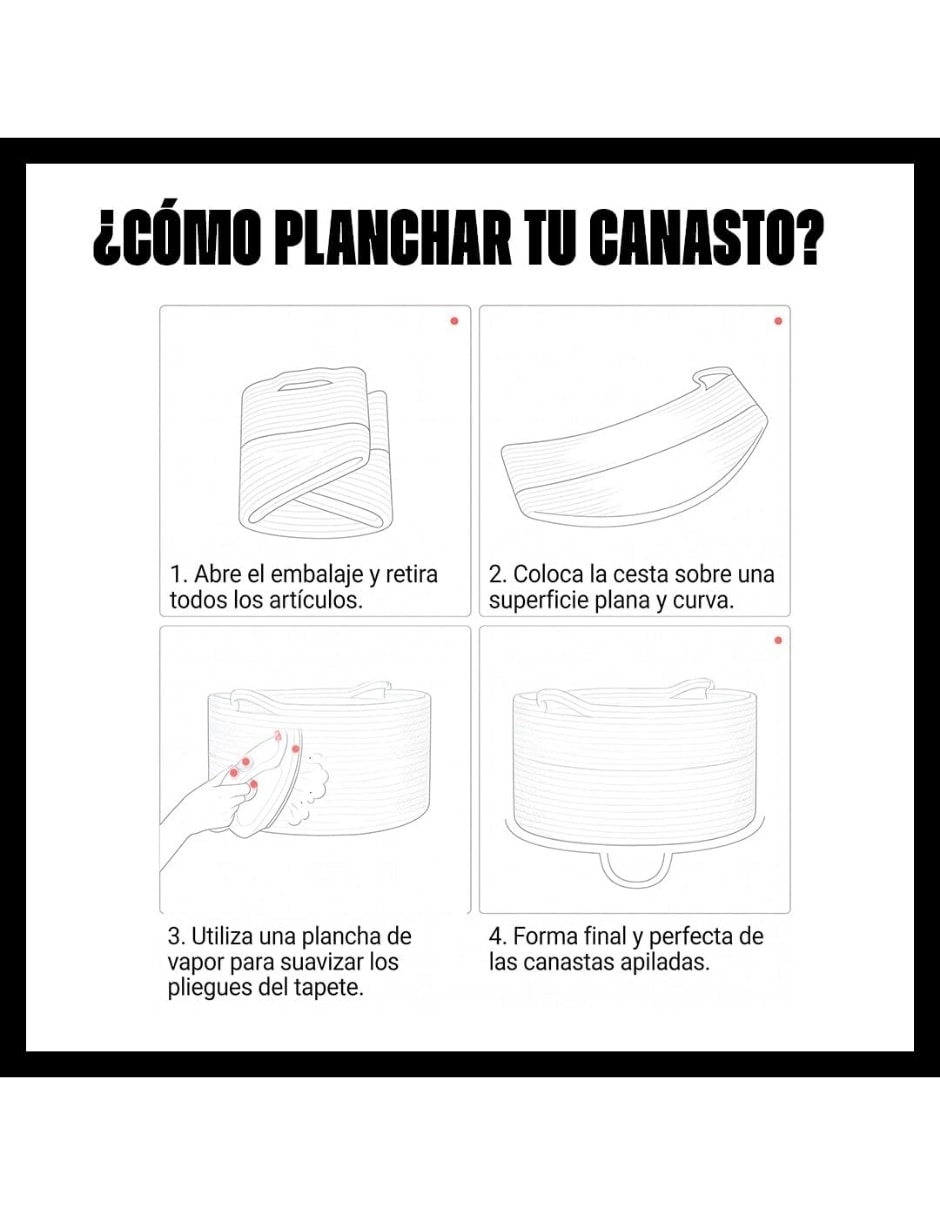 Cesto almacenamiento de algodón 2