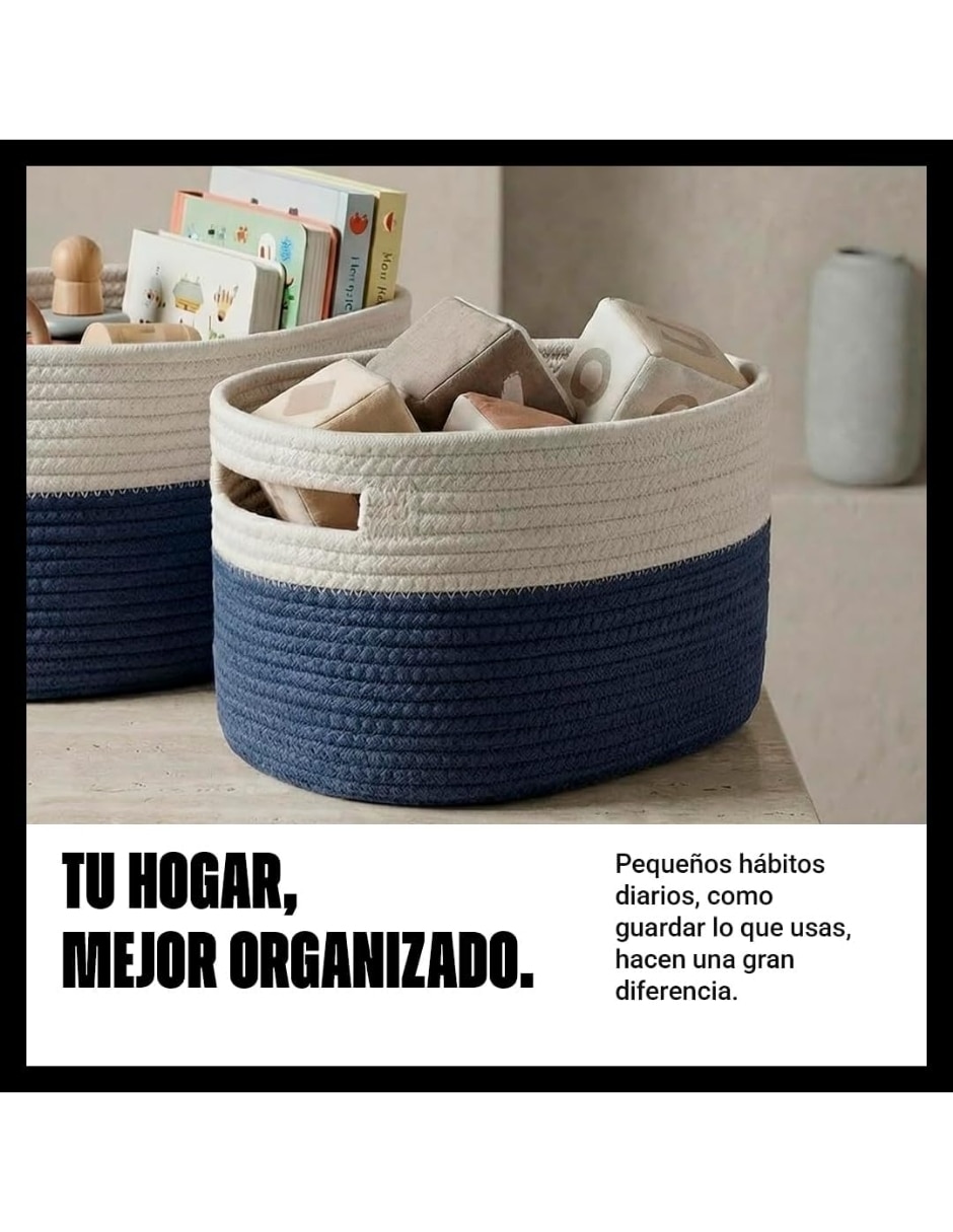 Cesto almacenamiento de algodón 4