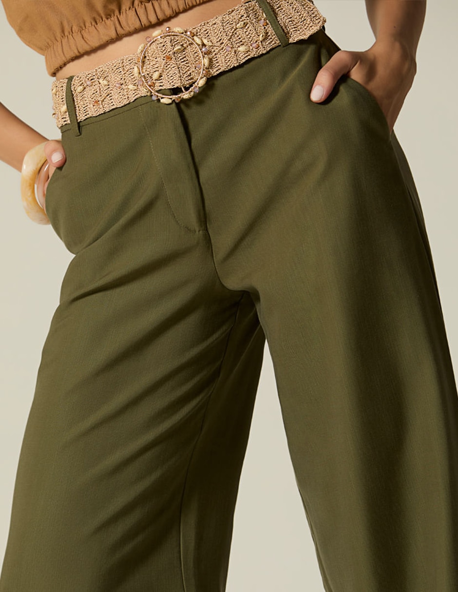 Pantalón regular studio f palazzo para mujer