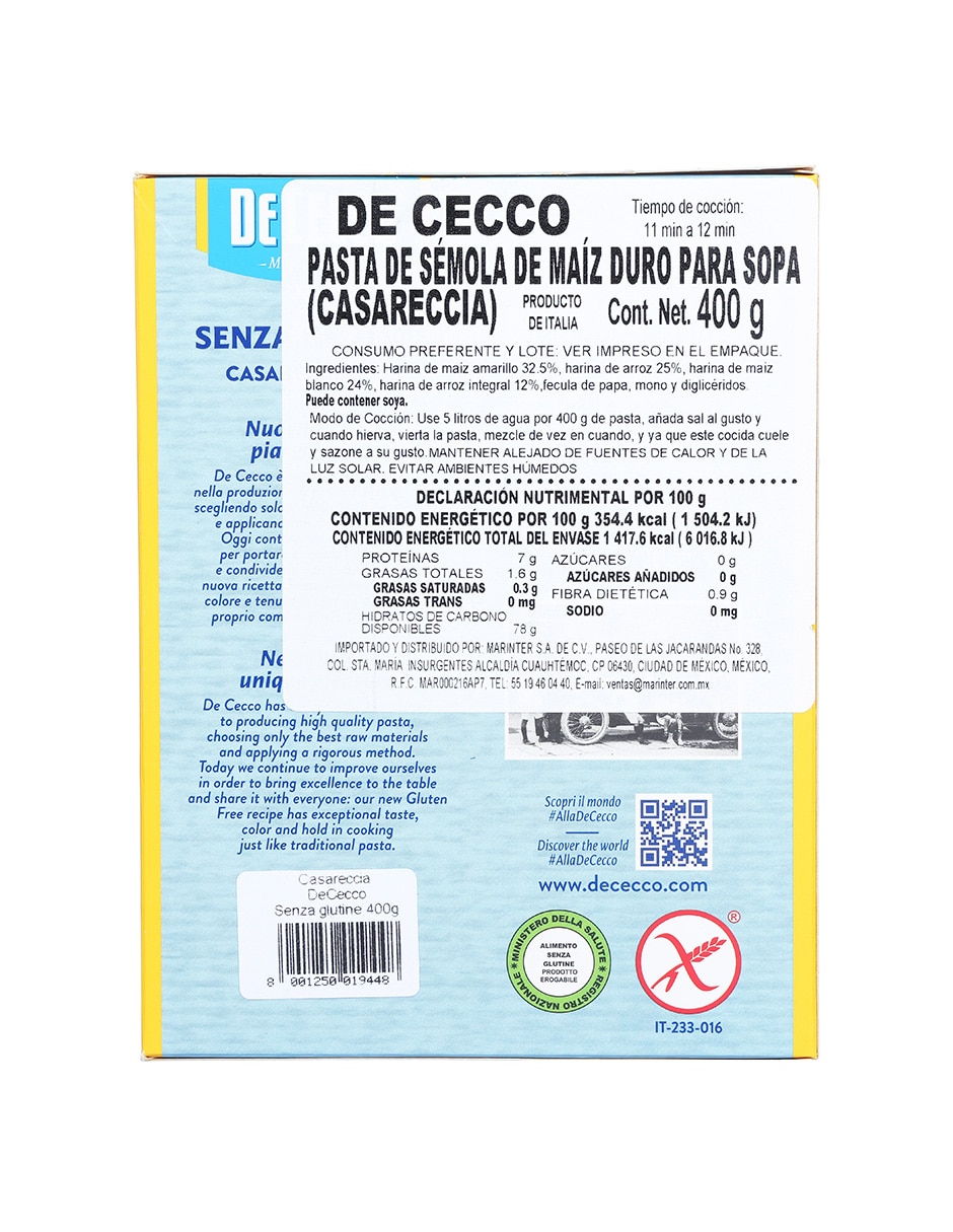 Pasta penne penne (macarrones o plumas) de cecco