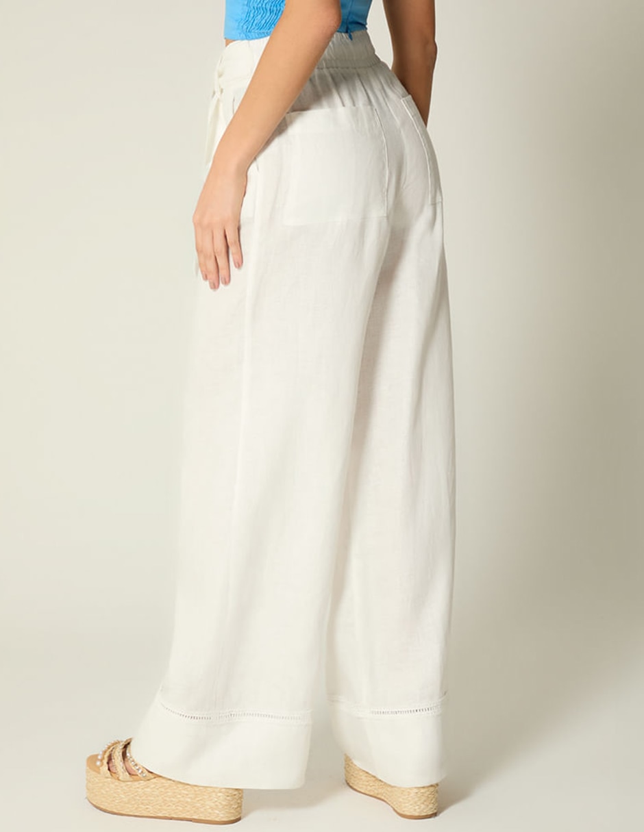 Pantalón relaxed studio f palazzo para mujer