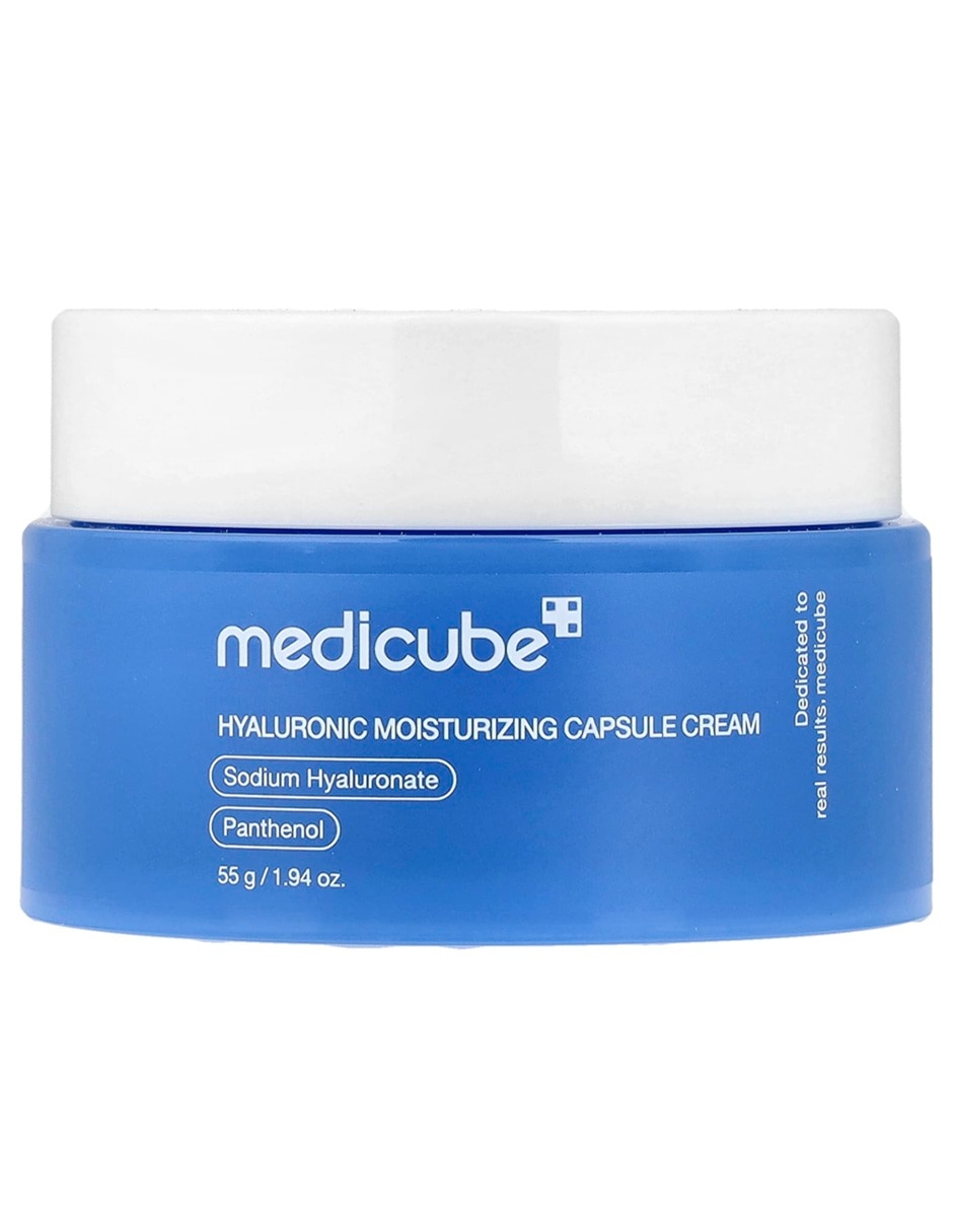 Set crema para facial recomendada para humectar de noche medicube capsule cream para piel todo tipo piel