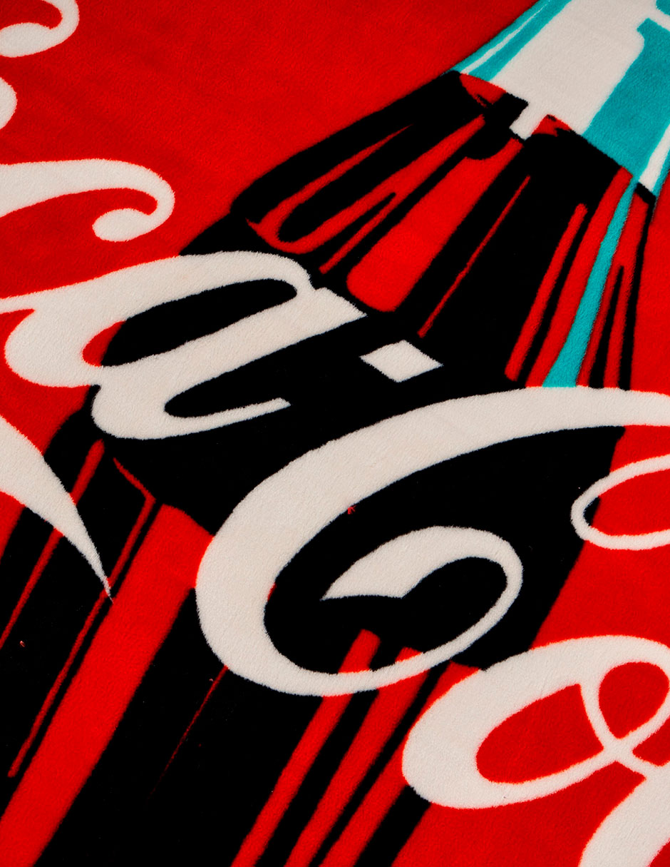 Cobertor coca-cola providencia serenity siempre estampado logo