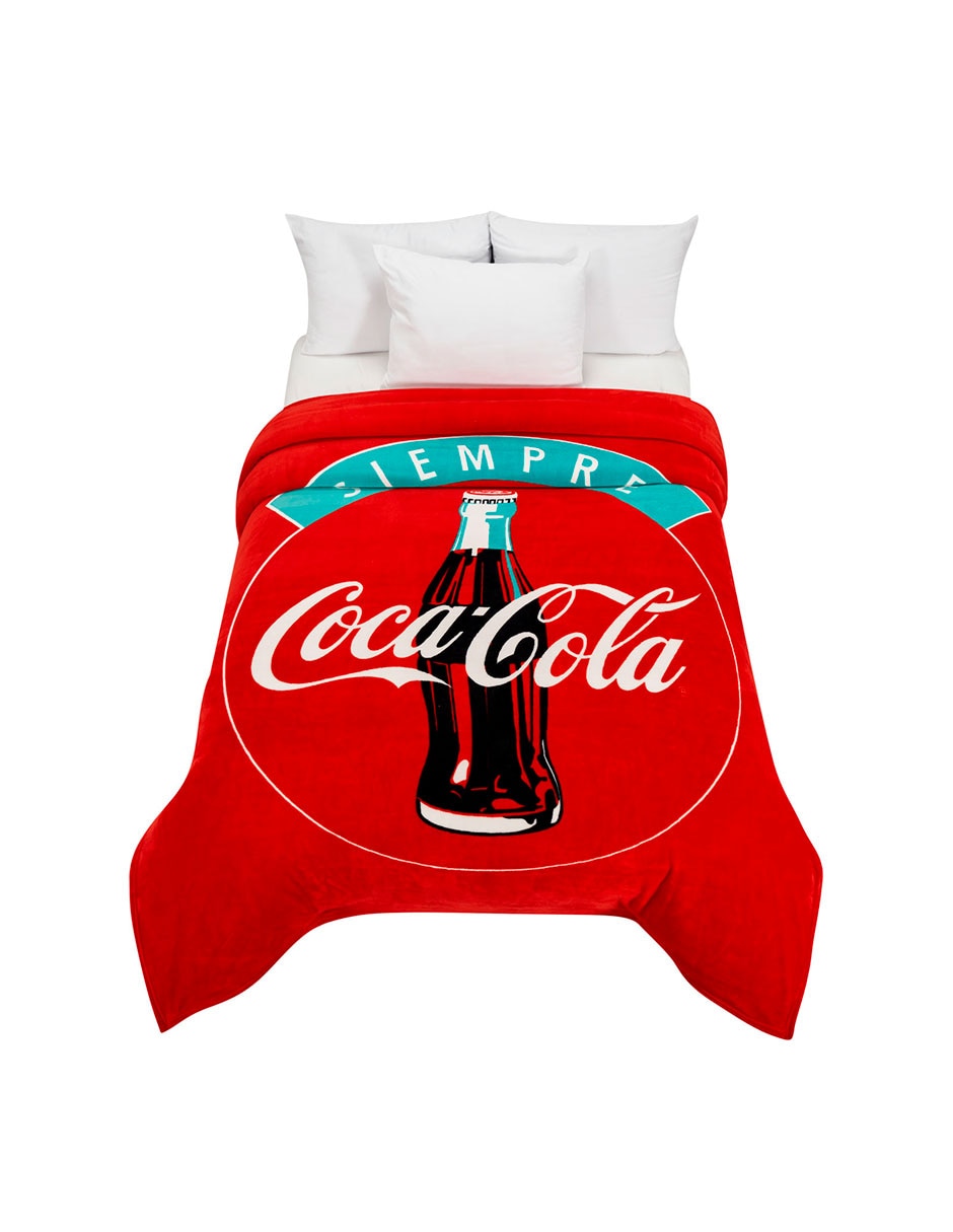 Cobertor coca-cola serenity siempre estampado logo Cobertor coca-cola serenity siempre estampado logo