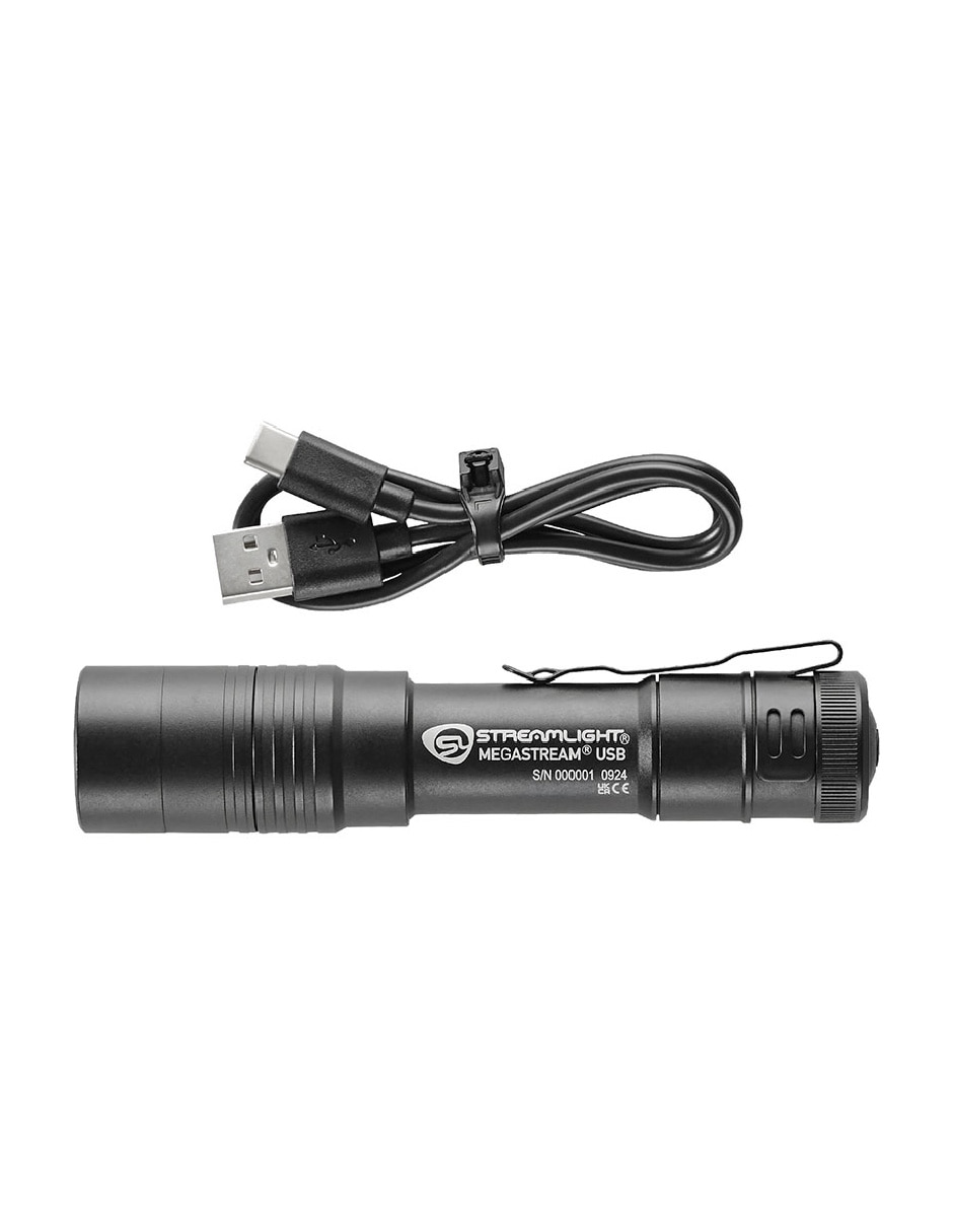 Linterna de bolsillo stream light 66210 megastream USB con baterias sl-b34