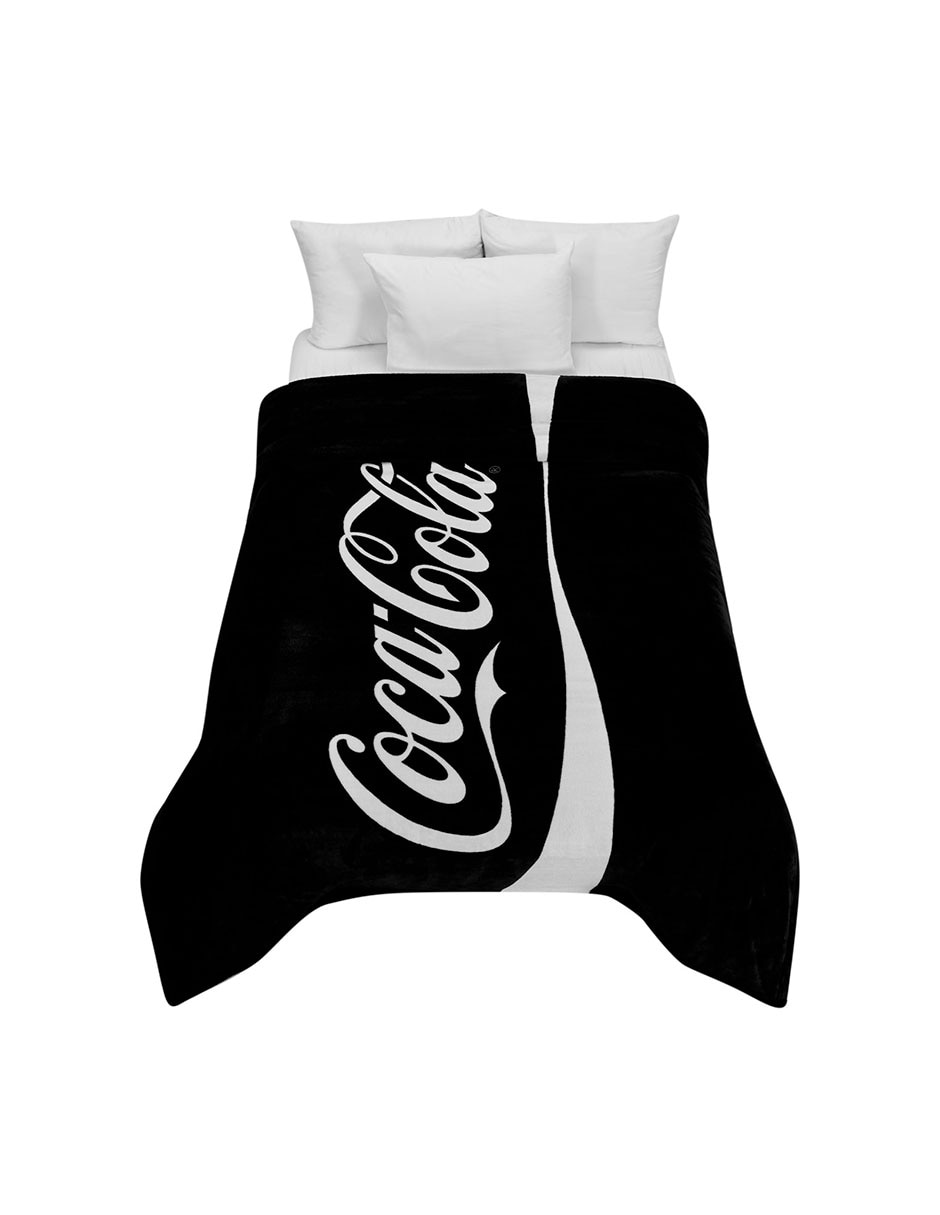 Cobertor coca-cola serenity black estampado logo