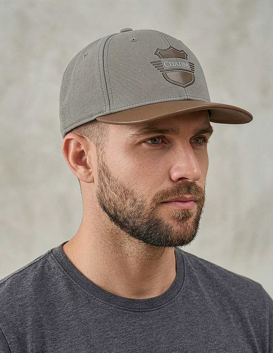Gorra con visera curva cuadra para hombre