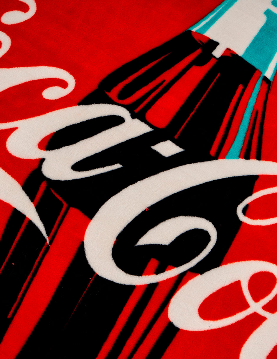 Cobertor coca-cola providencia frazada siempre estampado logo