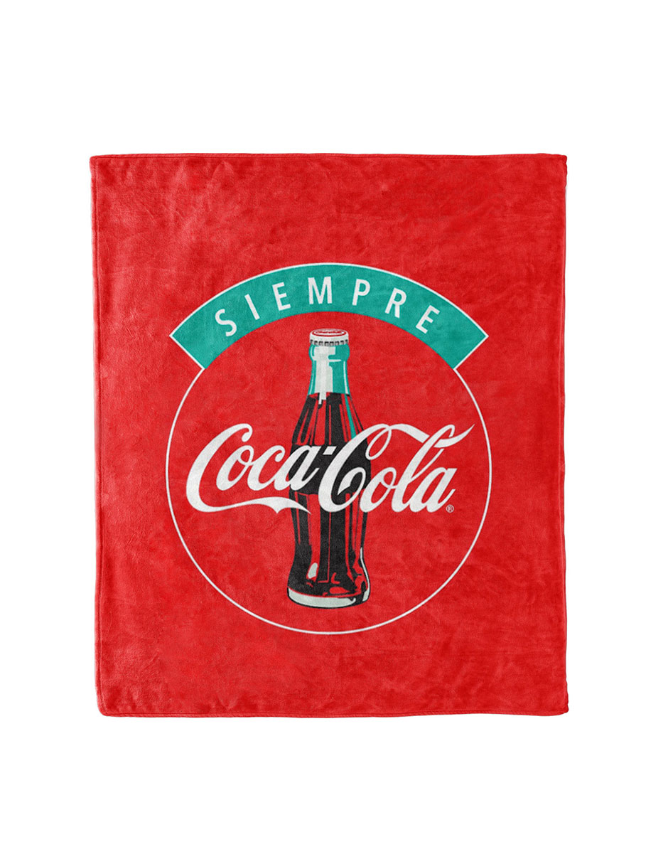 Cobertor coca-cola frazada siempre estampado logo