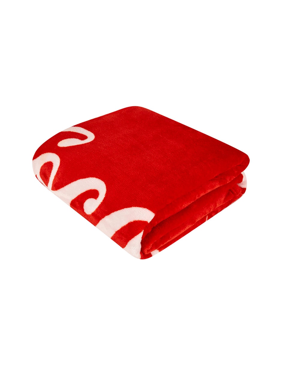 Cobertor coca-cola providencia serenity red estampado logo