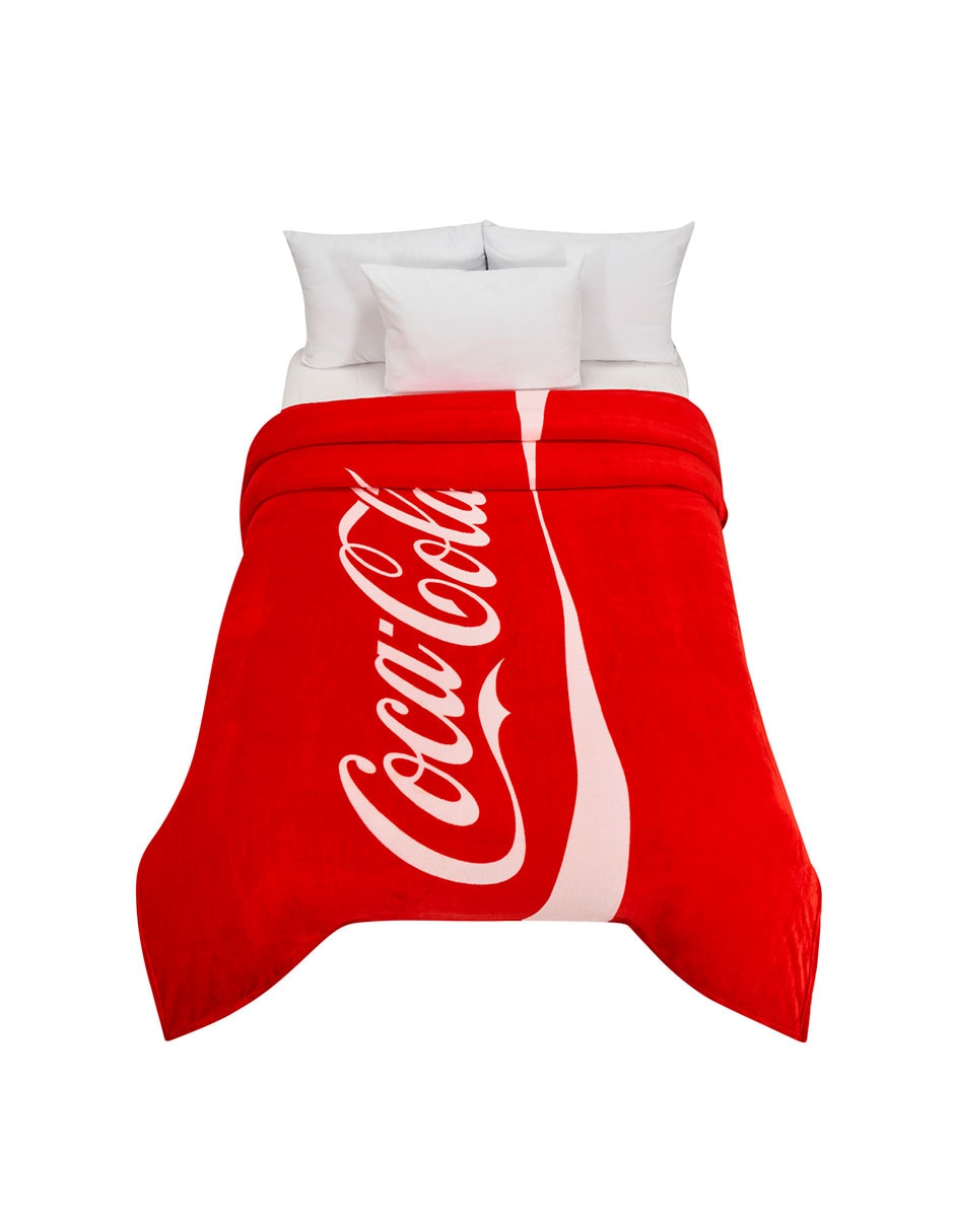 Cobertor coca-cola providencia serenity red estampado logo