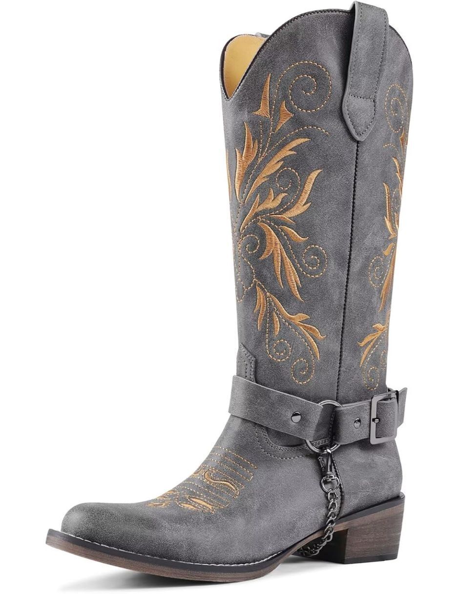 Bota media pierna gwin para mujer