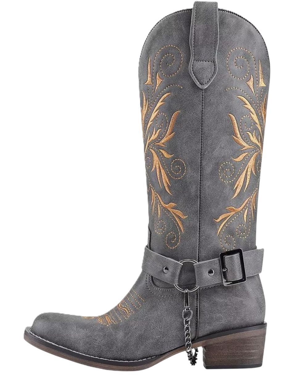 Bota media pierna gwin para mujer