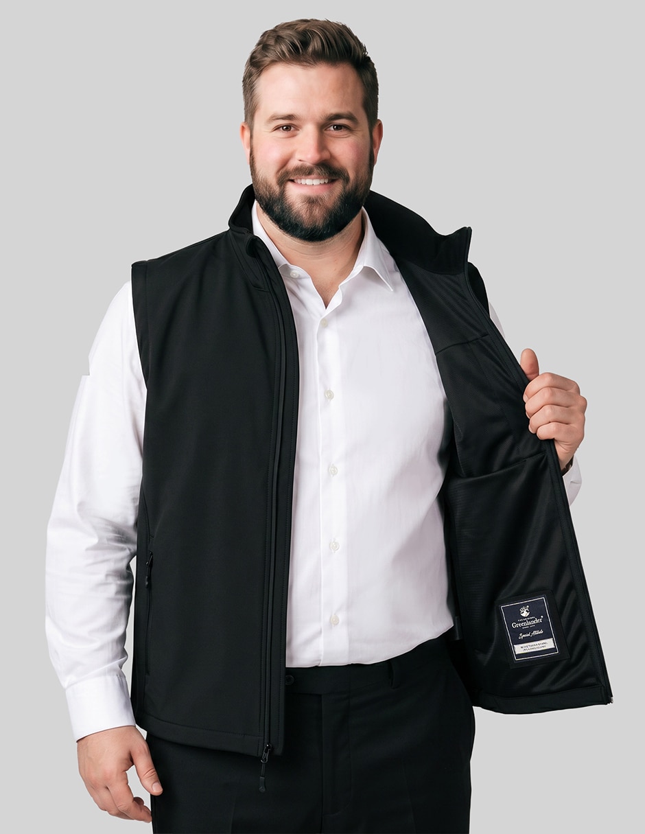 Chaleco resistente al agua poliéster con bolsillos para hombre 2