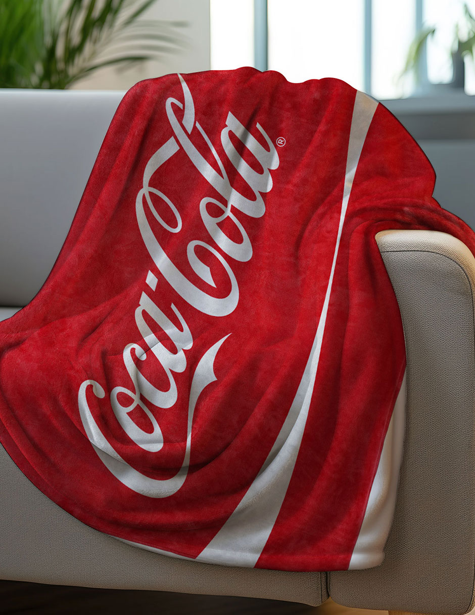 Cobertor Coca-Cola Providencia Frazada Red estampado Logo