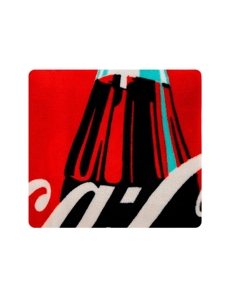Cobertor coca-cola providencia frazada siempre black estampado logo