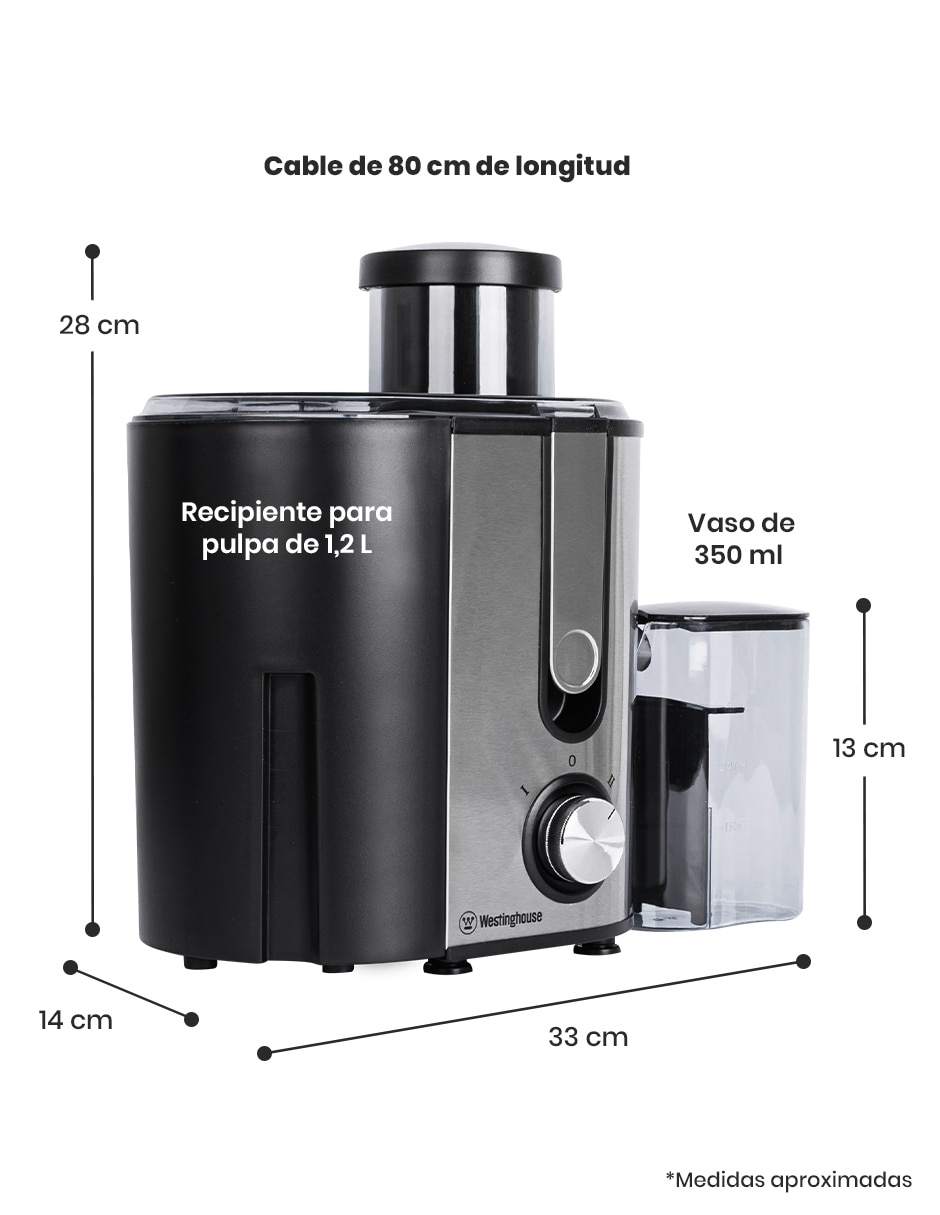 Extractor de jugo 400 w 8