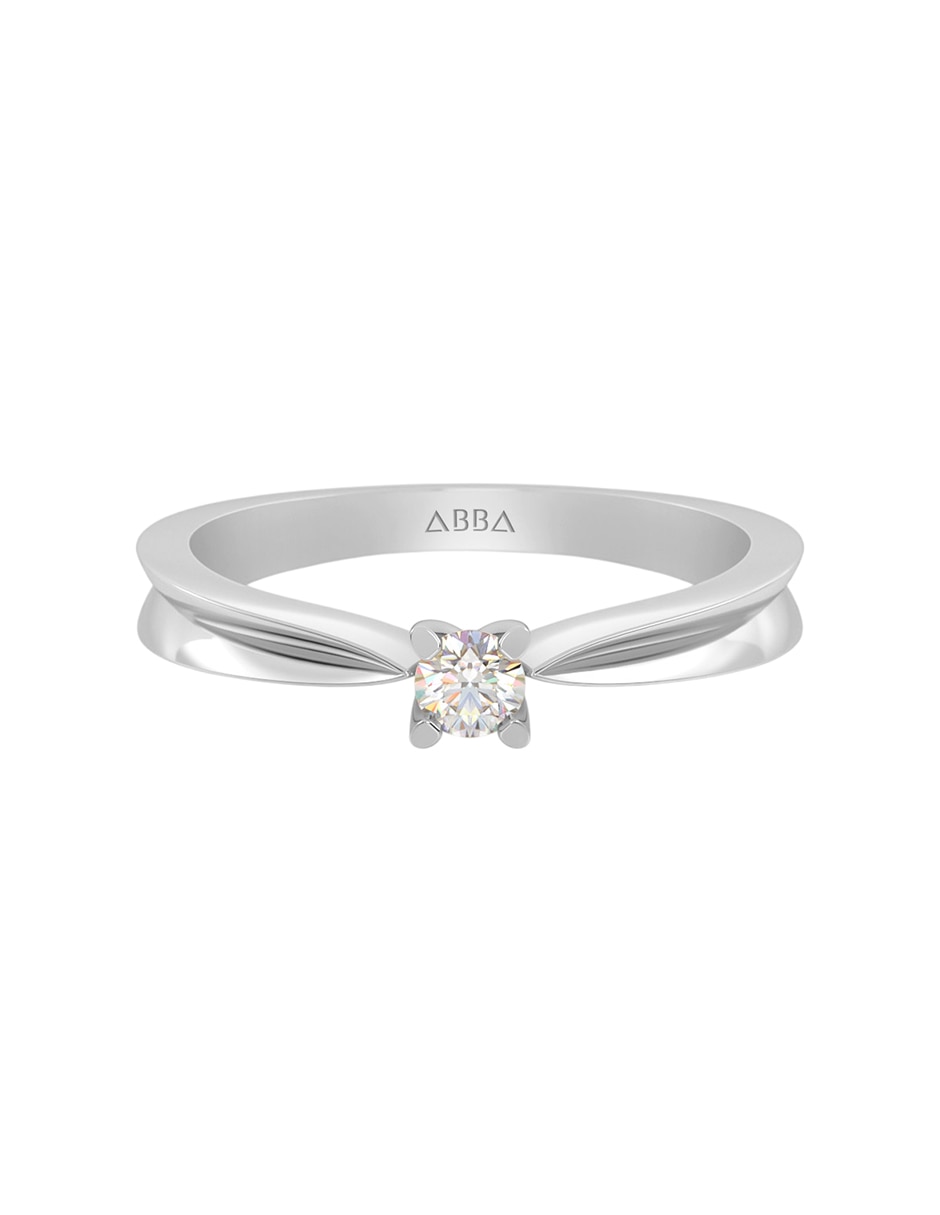 Anillo de compromiso de Oro 10 k Moissanita 1