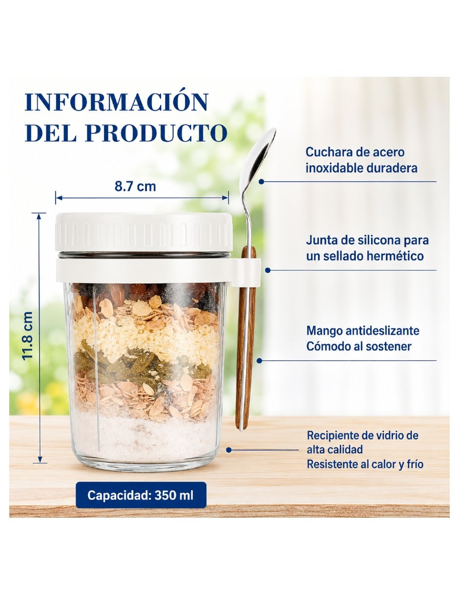 Kit de contenedores genérica hermeticos de vidrio y plástico 6 piezas