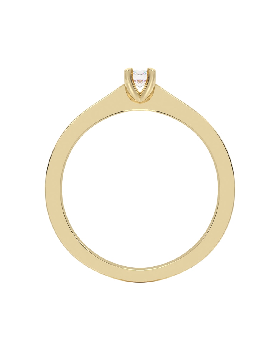 Anillo de compromiso de Oro 14 k ABBA JOYAS Moissanita