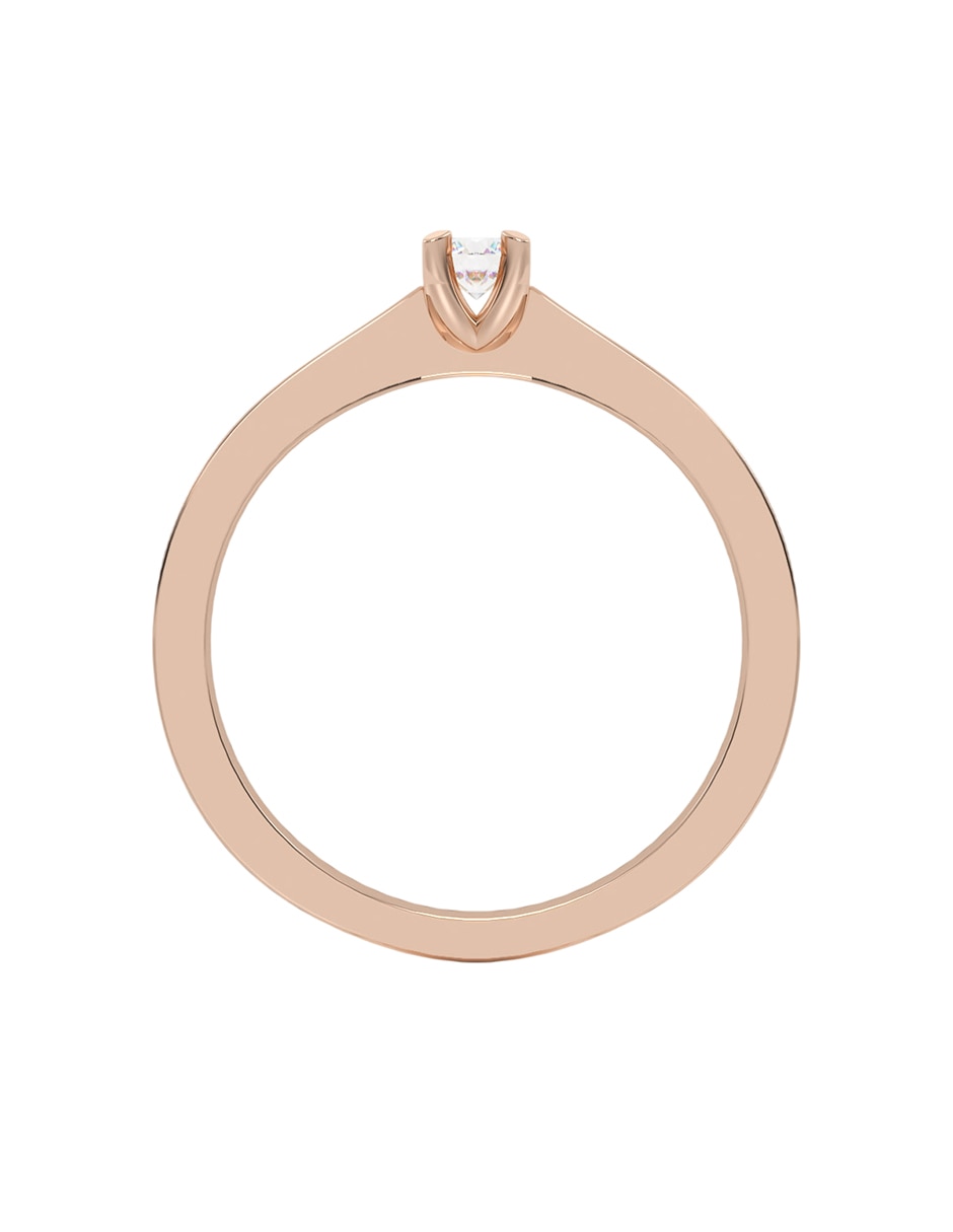 Anillo de compromiso de Oro 18 k Moissanita 3