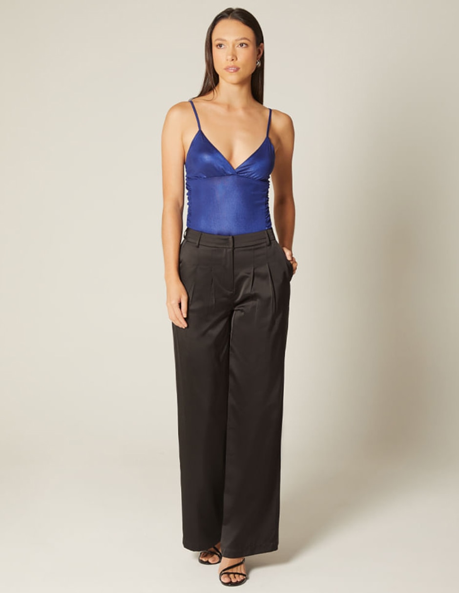 Pantalón de vestir studio f palazzo para mujer