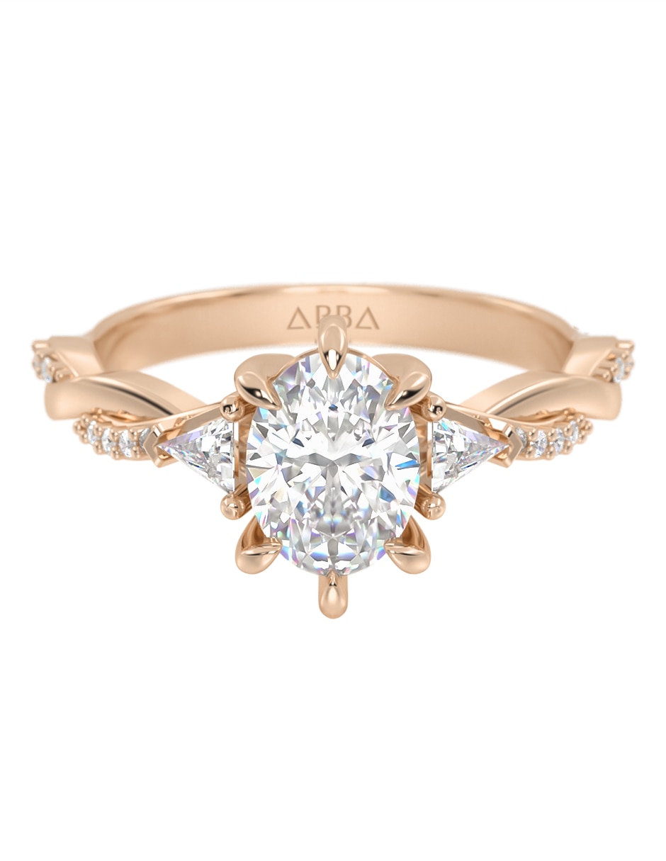 Anillo de compromiso de Oro 10 k Zirconia 1