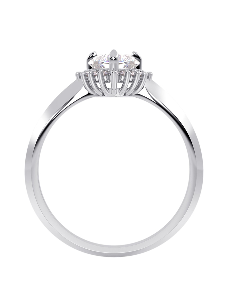 Anillo de compromiso de Oro 10 k Zirconia 2