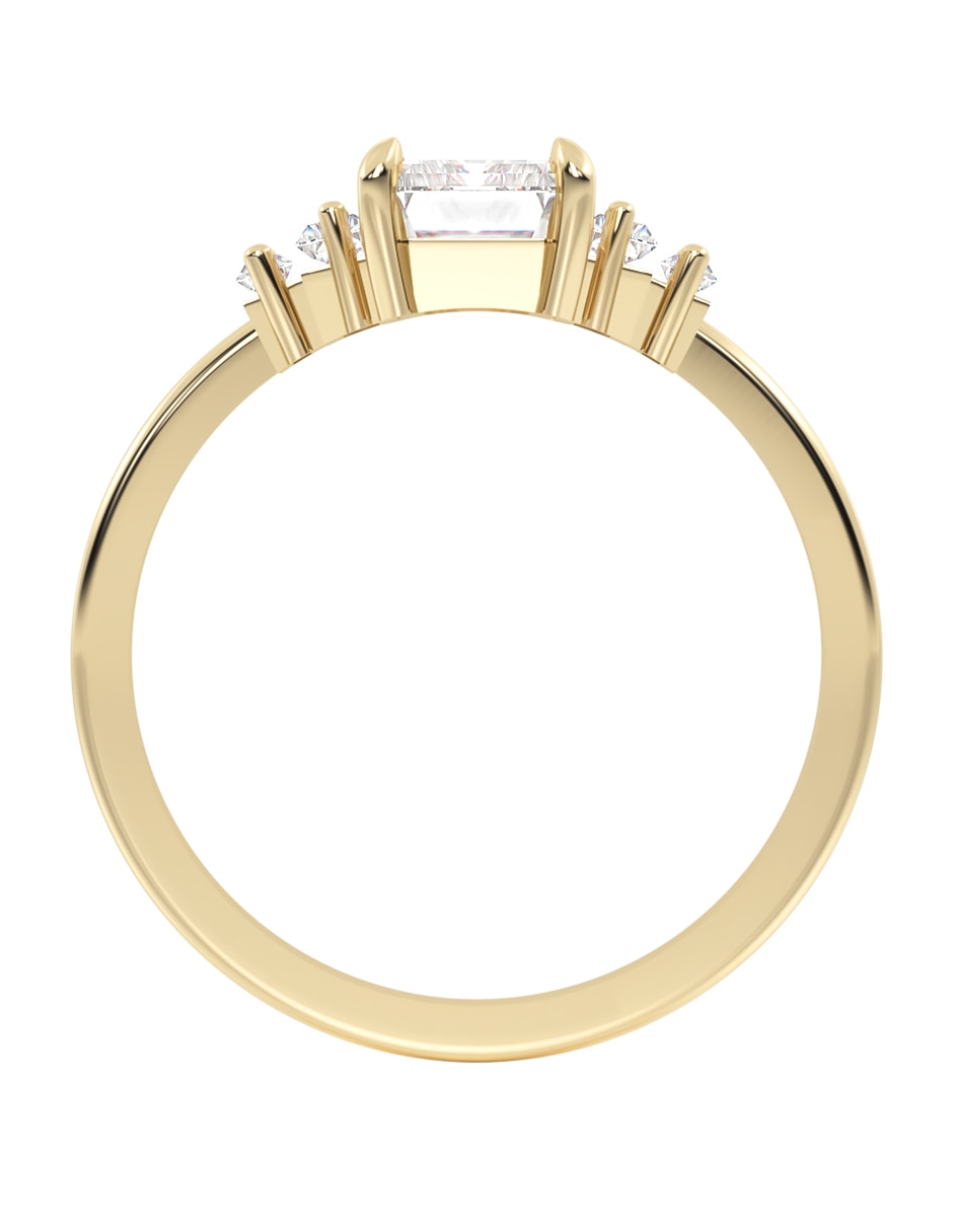 Anillo de compromiso de Oro 10 k ABBA JOYAS  Zirconia