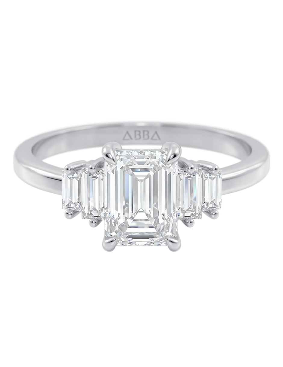 Anillo de compromiso de Oro 10 k Zirconia