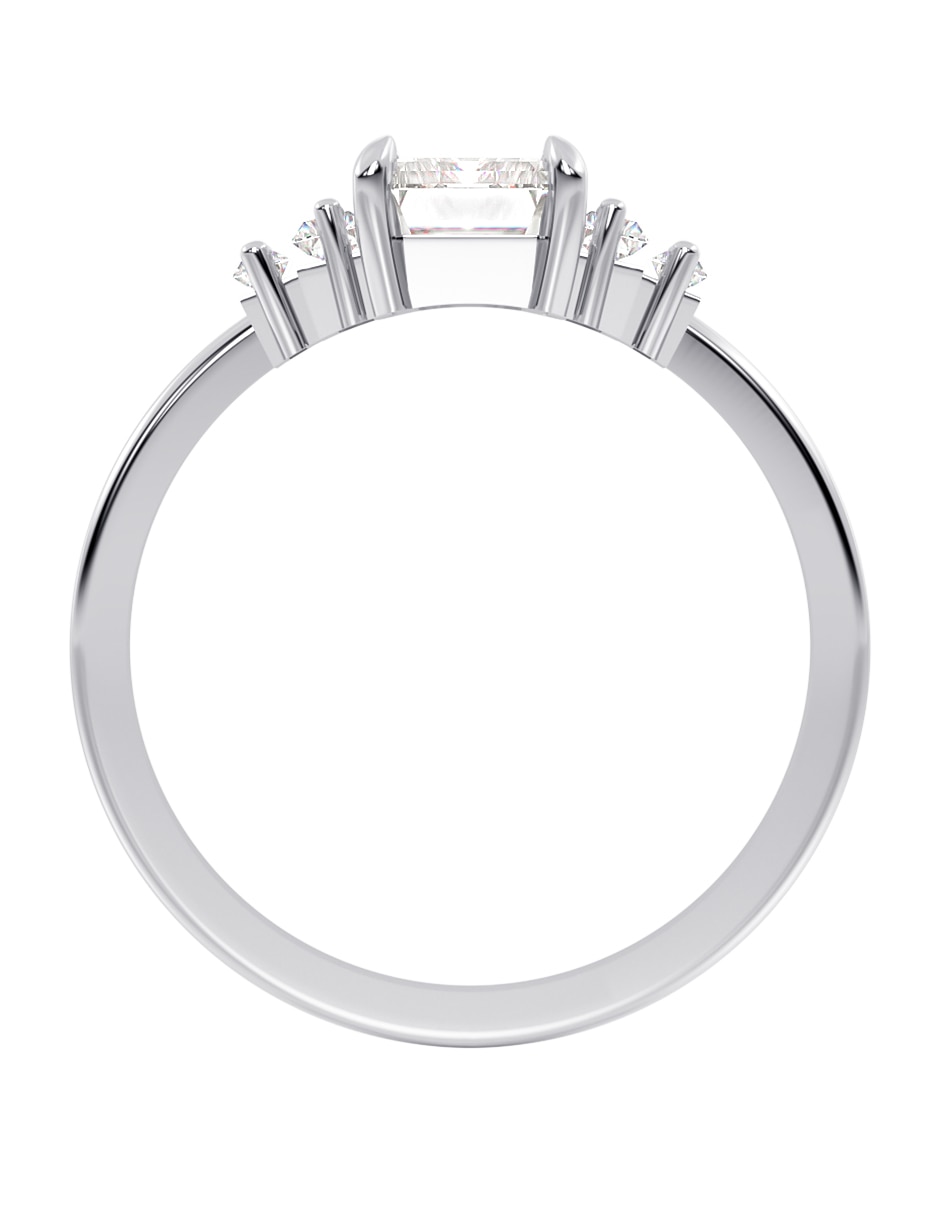 Anillo de compromiso de Oro 14 k Zirconia 5