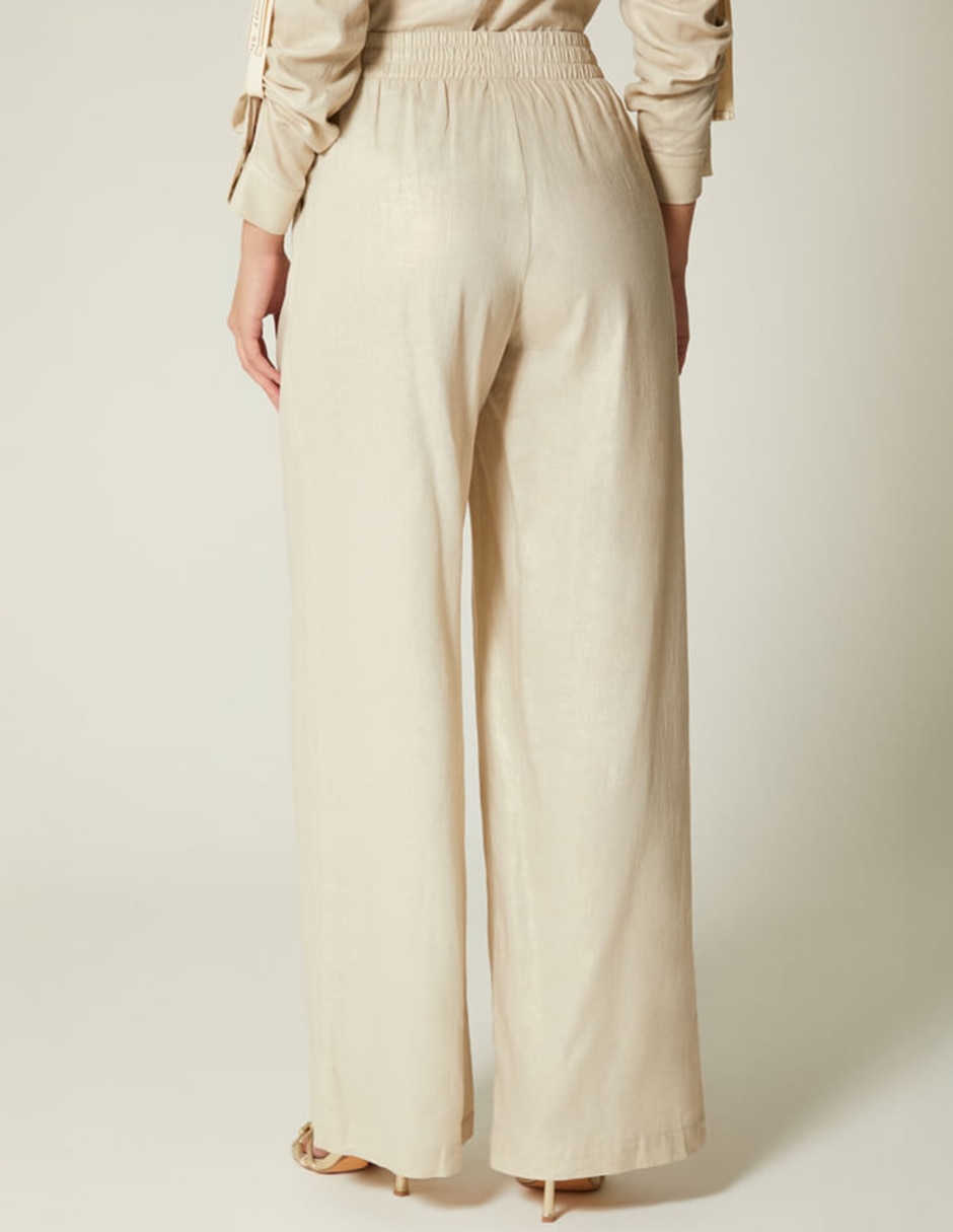 Pantalón relaxed palazzo para mujer 4