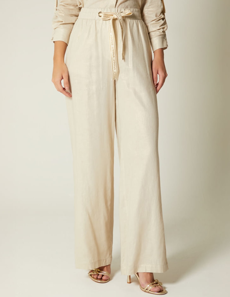 Pantalón relaxed palazzo para mujer