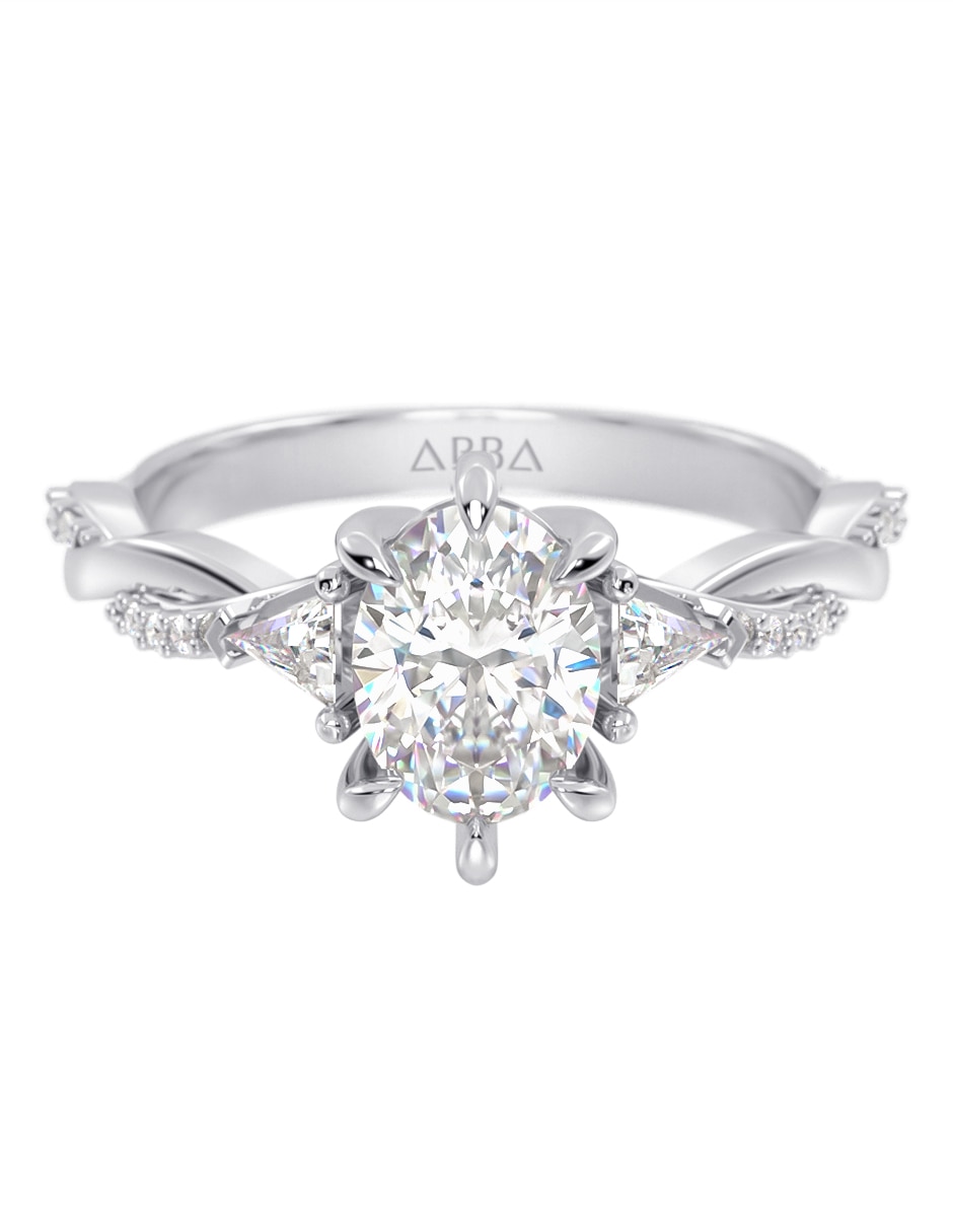 Anillo de compromiso de Oro 10 k Zirconia Anillo de compromiso de Oro 10 k Zirconia