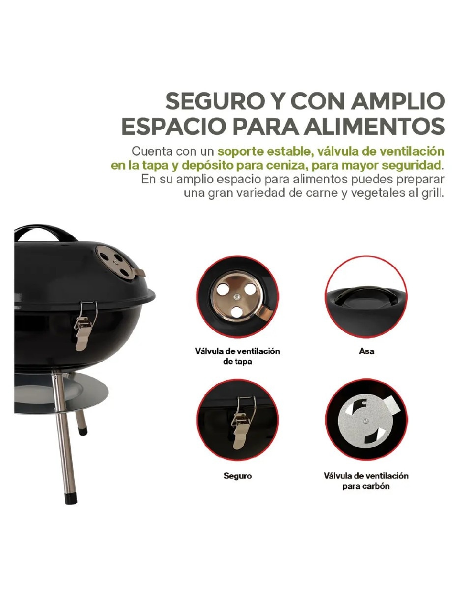 Asador carbón genérica 10866gu acero inoxidable