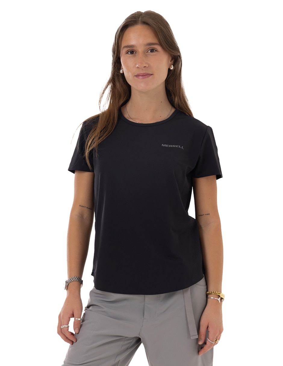 Playera deportiva para hiking merrell para mujer