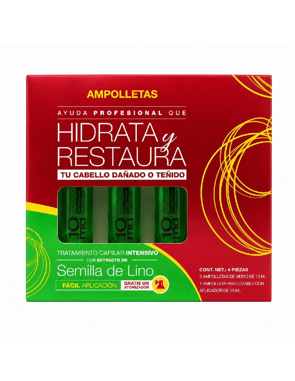 Set capilar genérica tratamiento capilar set de 4 ampolletas de restauración capilar para todo tipo 4 piezas