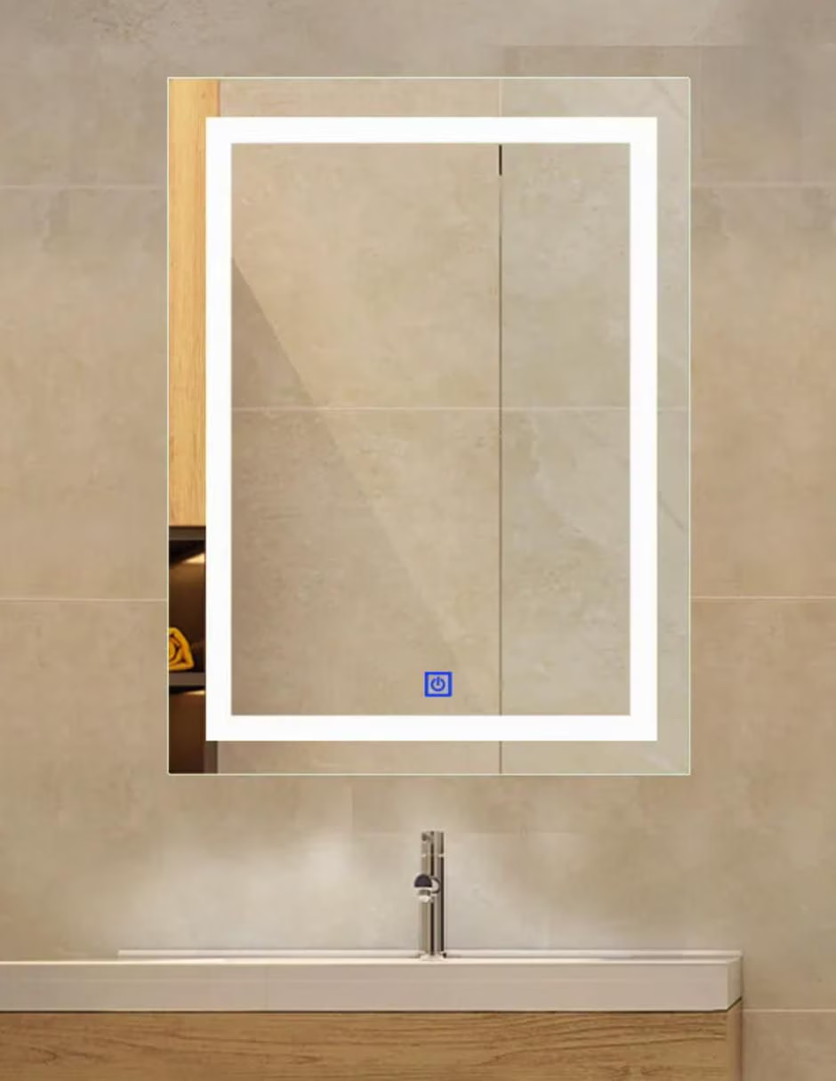 Espejo con luz rivalink rectangular con luz