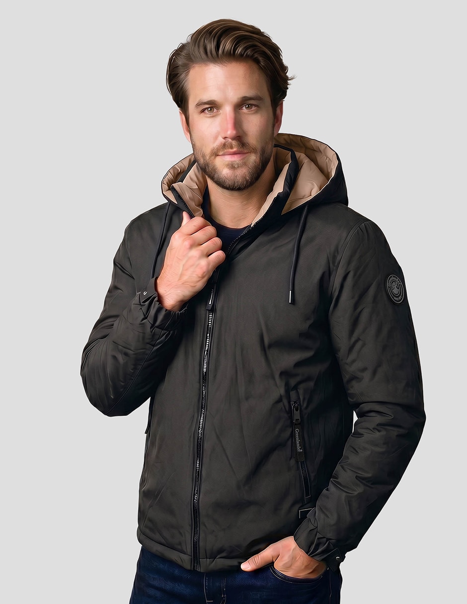 Chamarra casual greenlanderreversible para hombre