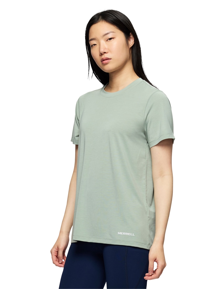 Playera deportiva para hiking merrell para mujer