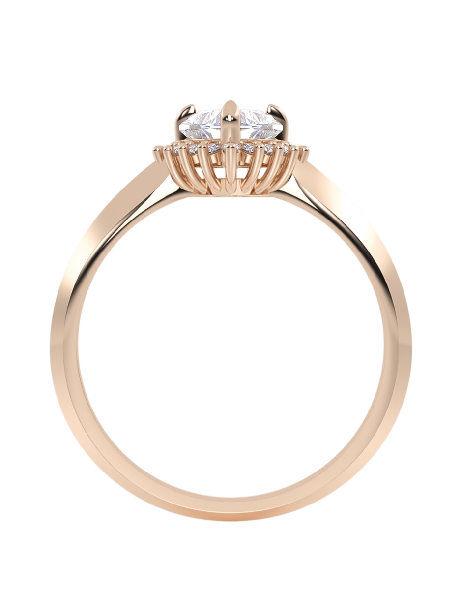 Anillo de compromiso de Oro 14 k Zirconia 2