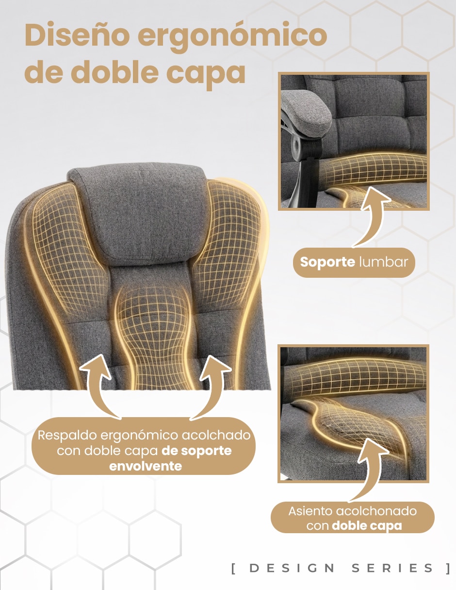 Silla de escritorio Lino ejecutiva BECKON de Acero