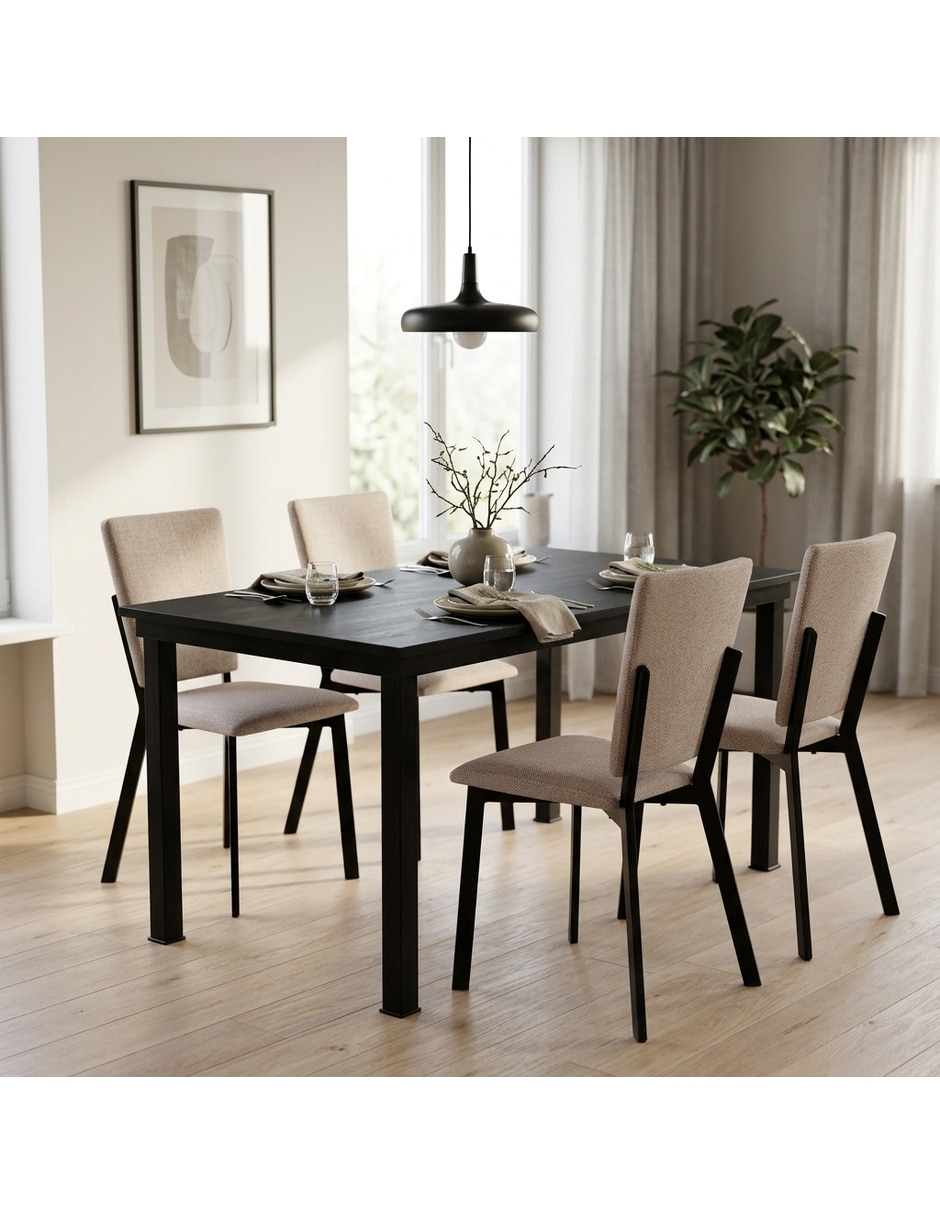 Comedor Zovi + Luxen Sochic para 4 personas