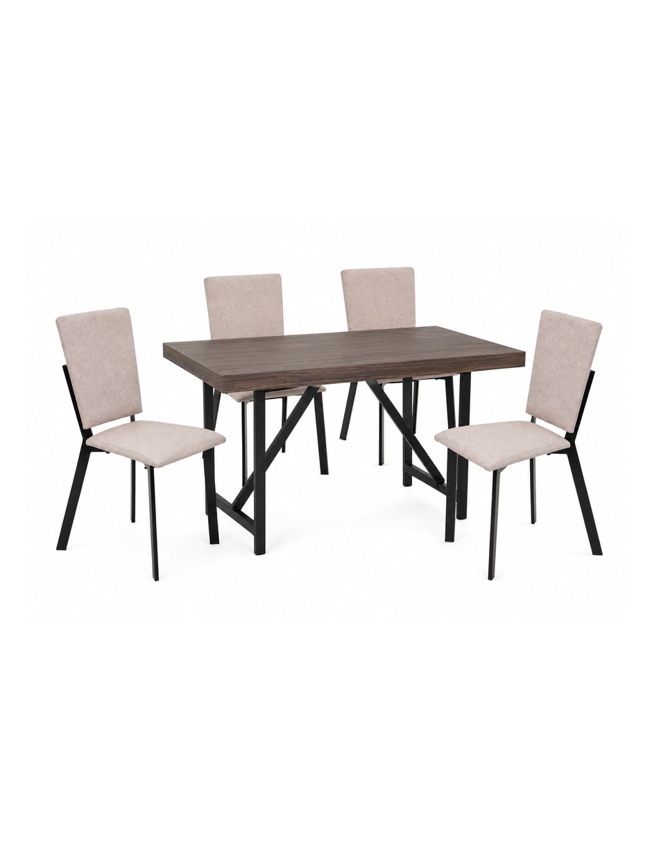 Comedor ZENTA + LUXEN SOCHIC para 4 personas de MDF