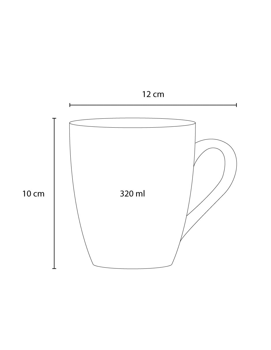Set taza medidora crown baccara bonnmug porcelana 4 piezas