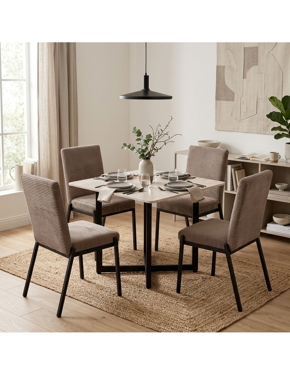 Comedor Luxen + Zenta Sochic para 4 personas