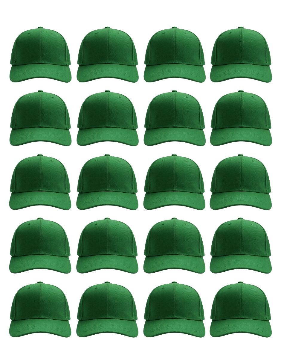 Set gorra visera curva velcro casual Generico para hombre 20 piezas