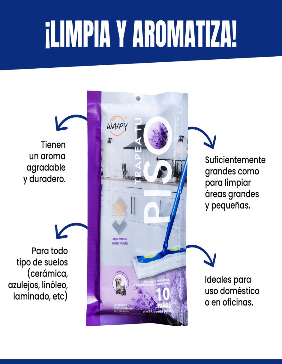 Paño limpiador Waipy de tela 5 piezas